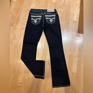 Rock Revival Women's Sherry Easy Boot Dark Wash Boot Cut Jeans - 26